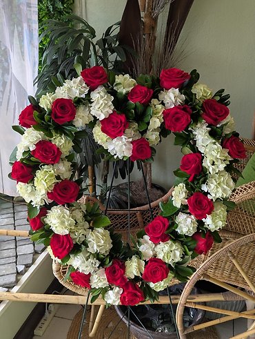 Red and White Open Heart
