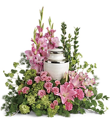 Pink & Green Cremation Tribute