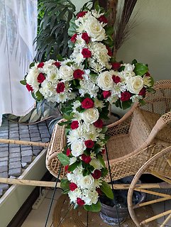 White and Red Cross